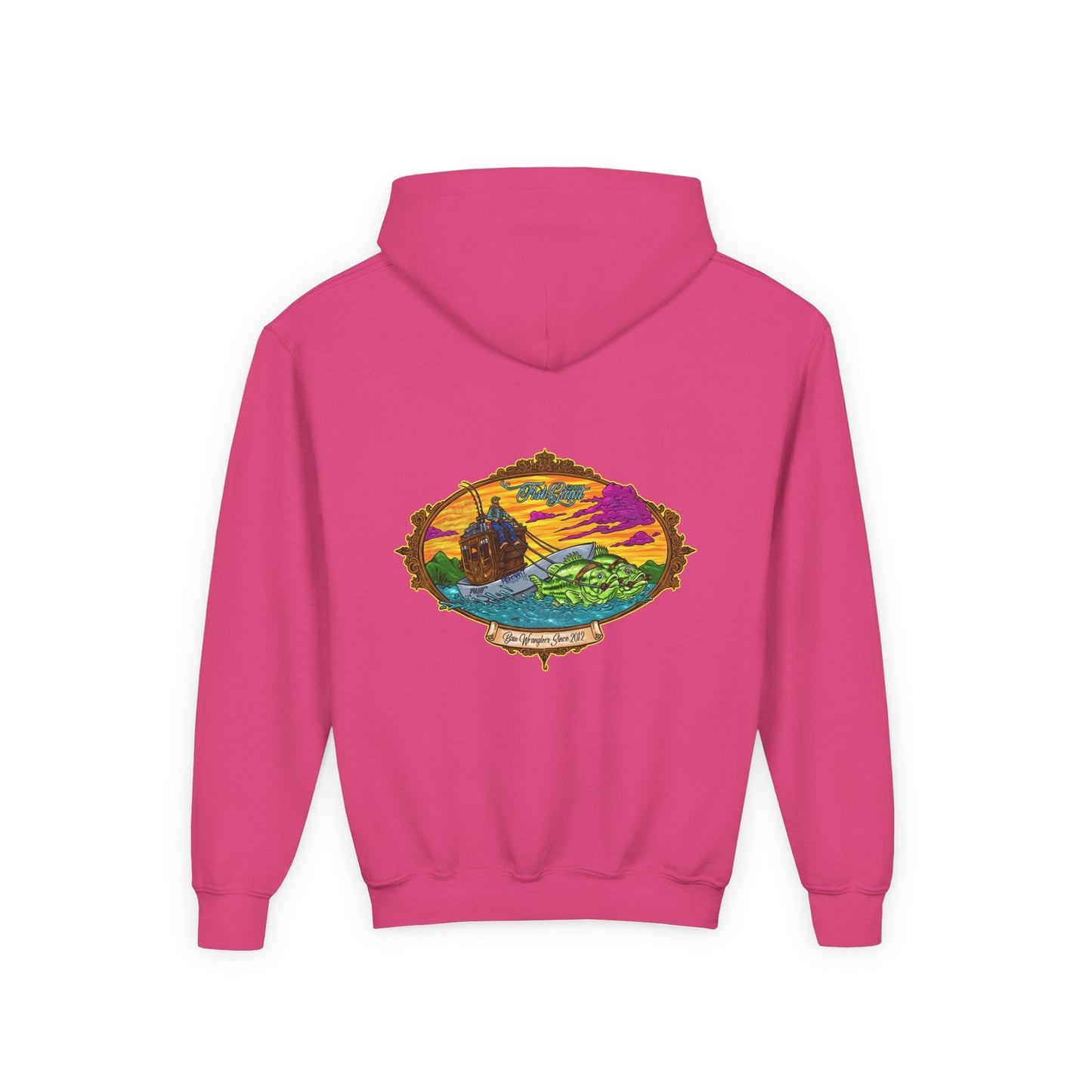 FISHGIANT | KIDS HOODIE | BASS WRANGLING SINCE 2012 | YOUTH S - XL | 13 COLORS