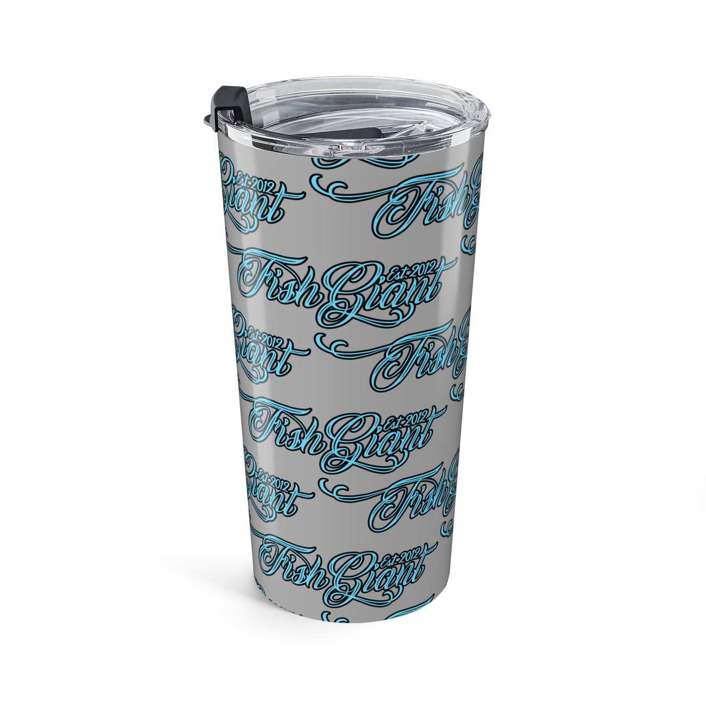 FISHGIANT 20 OZ TRAVELER TUMBLER | FISHGIANT SINCE 2012 | AQUA AND GREY