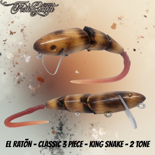 EL RATŌN - WOODEN RAT - 3 PIECE - KING SNAKE - CLASSIC