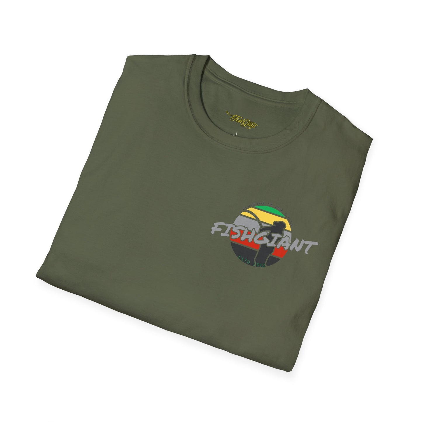 FISHGIANT SOFT TEE | RASTA FISH GIANT | 11 COLORS | SIZES XS - 5XL | GREAT GIFT IDEA FOR HIM OR HER