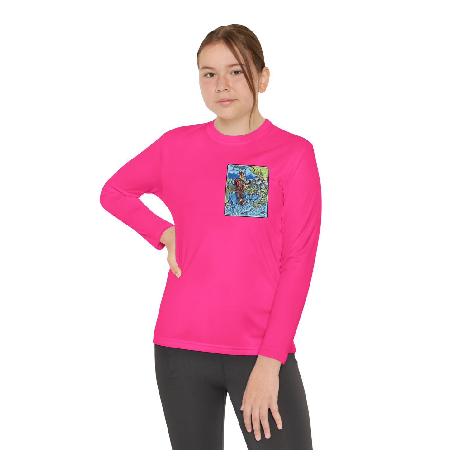 FISHGIANT KIDS' LONG SLEEVE SPORTS TEE | FISH GIANT AND THE OX | 10 COLORS | 4 SIZES | S-XL | 100% POLYESTER
