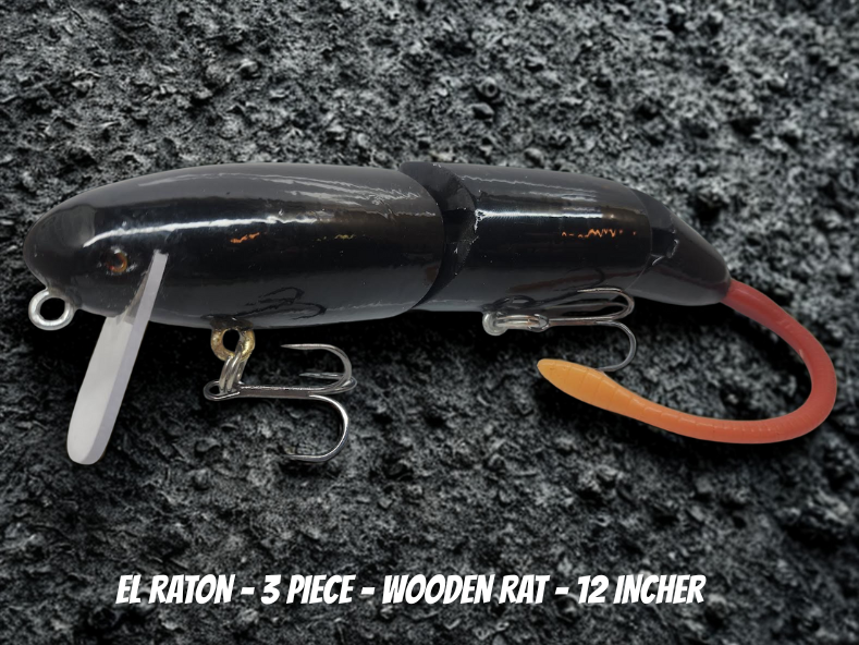 EL RATŌN WOODEN RAT | RATZILLA 12 INCH 3P | BLACK | GLOSS FINISH
