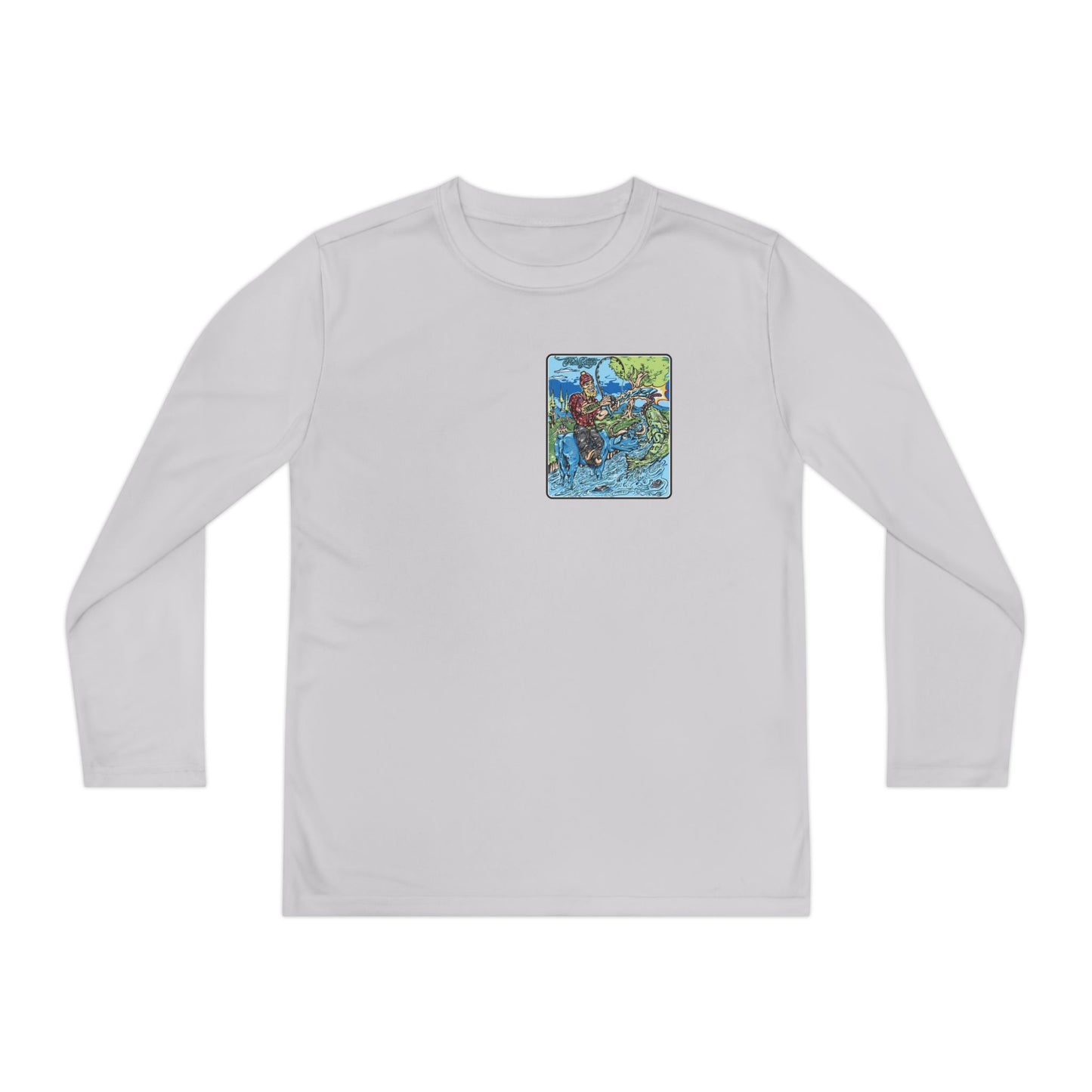 FISHGIANT KIDS' LONG SLEEVE SPORTS TEE | FISH GIANT AND THE OX | 10 COLORS | 4 SIZES | S-XL | 100% POLYESTER