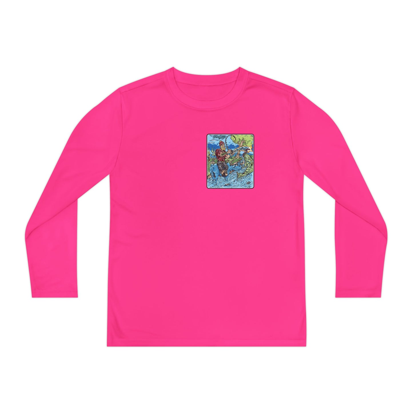 FISHGIANT KIDS' LONG SLEEVE SPORTS TEE | FISH GIANT AND THE OX | 10 COLORS | 4 SIZES | S-XL | 100% POLYESTER