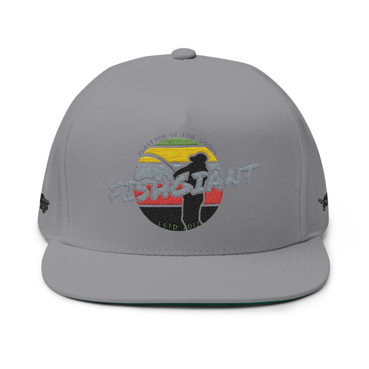 FISHGIANT | FLAT BILL CAP | RASTA FISH GIANT | ALL SIDES EMBROIDARY
