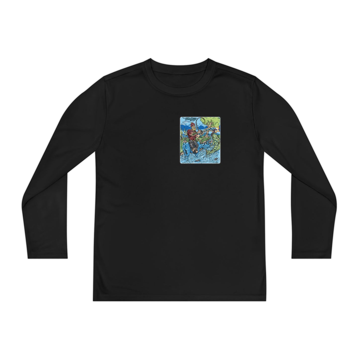 FISHGIANT KIDS' LONG SLEEVE SPORTS TEE | FISH GIANT AND THE OX | 10 COLORS | 4 SIZES | S-XL | 100% POLYESTER
