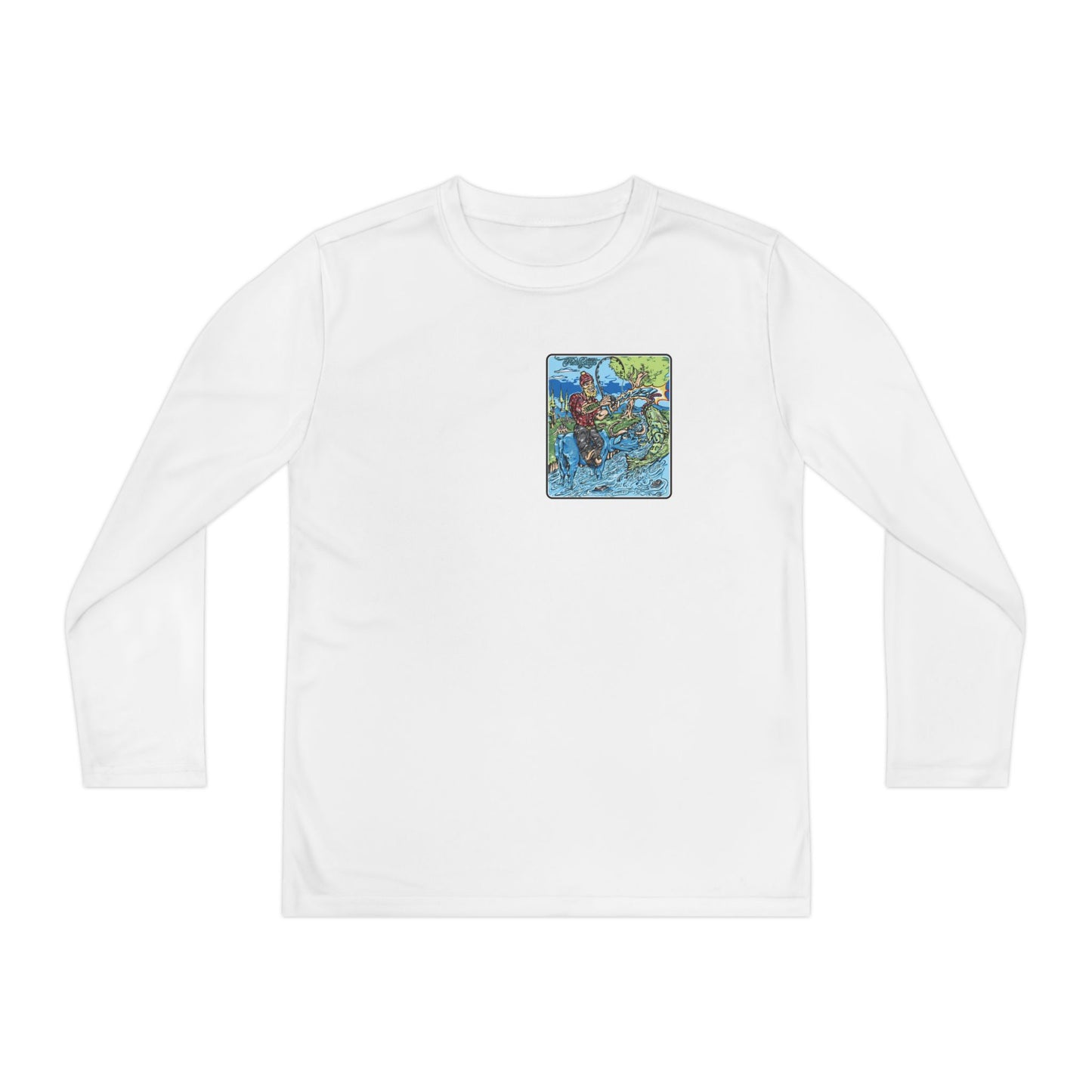 FISHGIANT KIDS' LONG SLEEVE SPORTS TEE | FISH GIANT AND THE OX | 10 COLORS | 4 SIZES | S-XL | 100% POLYESTER