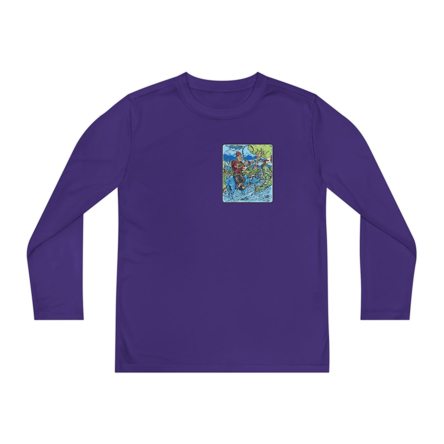 FISHGIANT KIDS' LONG SLEEVE SPORTS TEE | FISH GIANT AND THE OX | 10 COLORS | 4 SIZES | S-XL | 100% POLYESTER