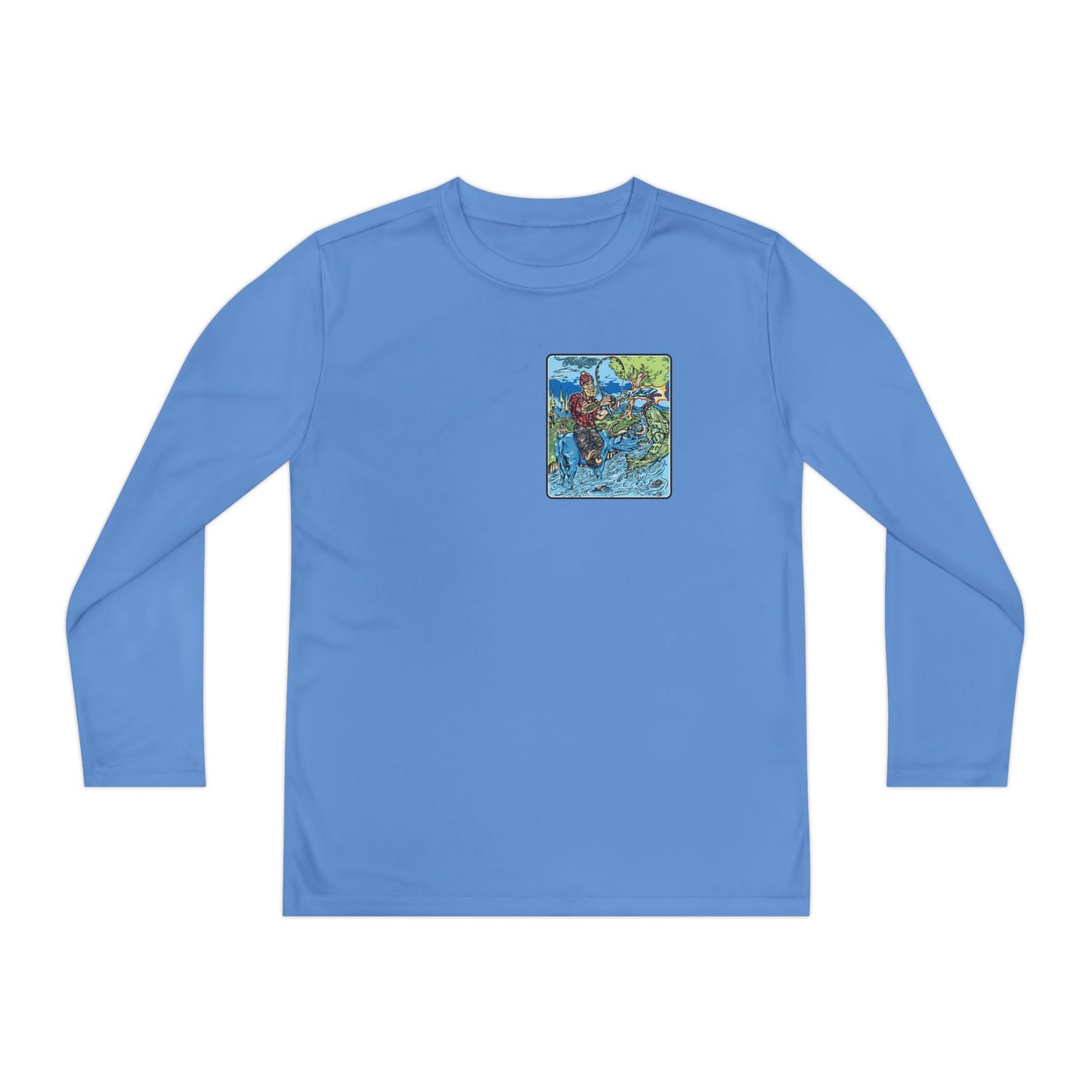 FISHGIANT KIDS' LONG SLEEVE SPORTS TEE | FISH GIANT AND THE OX | 10 COLORS | 4 SIZES | S-XL | 100% POLYESTER