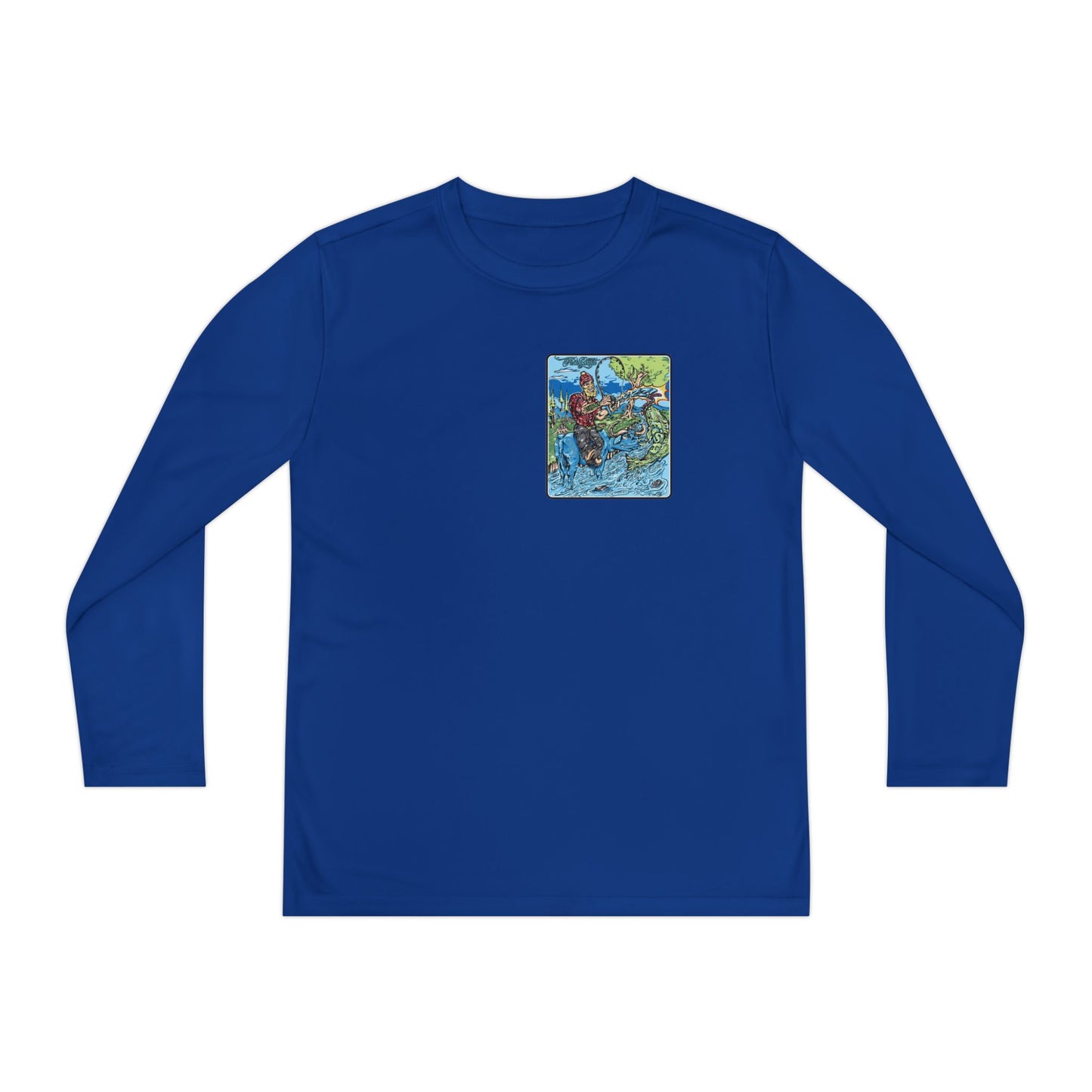 FISHGIANT KIDS' LONG SLEEVE SPORTS TEE | FISH GIANT AND THE OX | 10 COLORS | 4 SIZES | S-XL | 100% POLYESTER