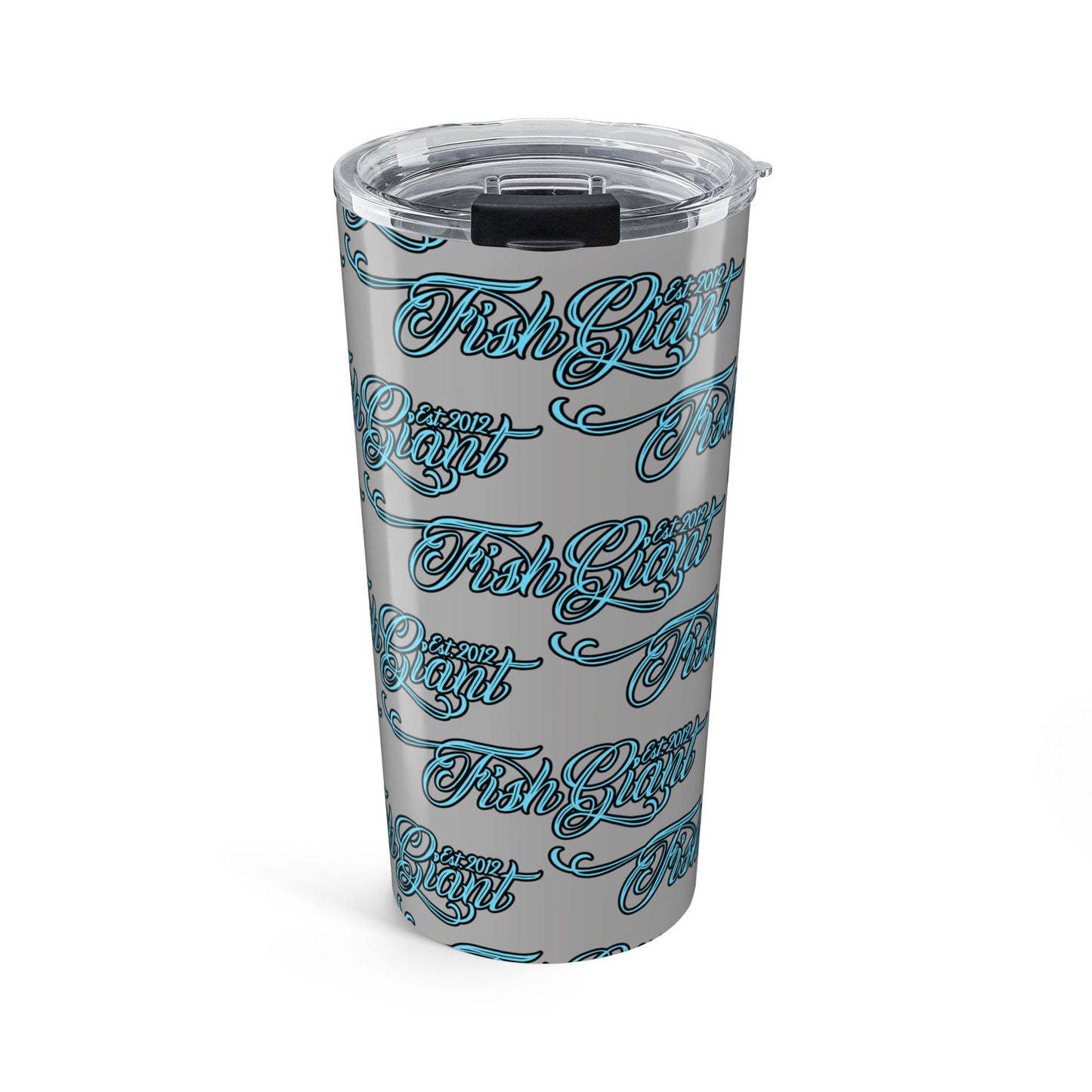 FISHGIANT 20 OZ TRAVELER TUMBLER | FISHGIANT SINCE 2012 | AQUA AND GREY