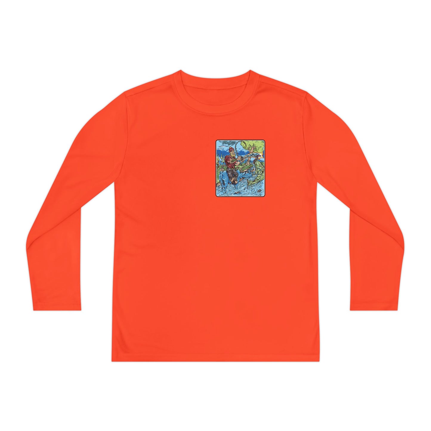 FISHGIANT KIDS' LONG SLEEVE SPORTS TEE | FISH GIANT AND THE OX | 10 COLORS | 4 SIZES | S-XL | 100% POLYESTER