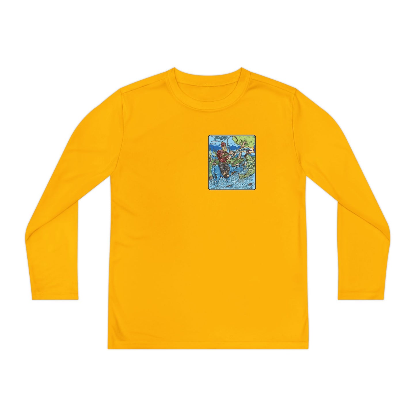 FISHGIANT KIDS' LONG SLEEVE SPORTS TEE | FISH GIANT AND THE OX | 10 COLORS | 4 SIZES | S-XL | 100% POLYESTER
