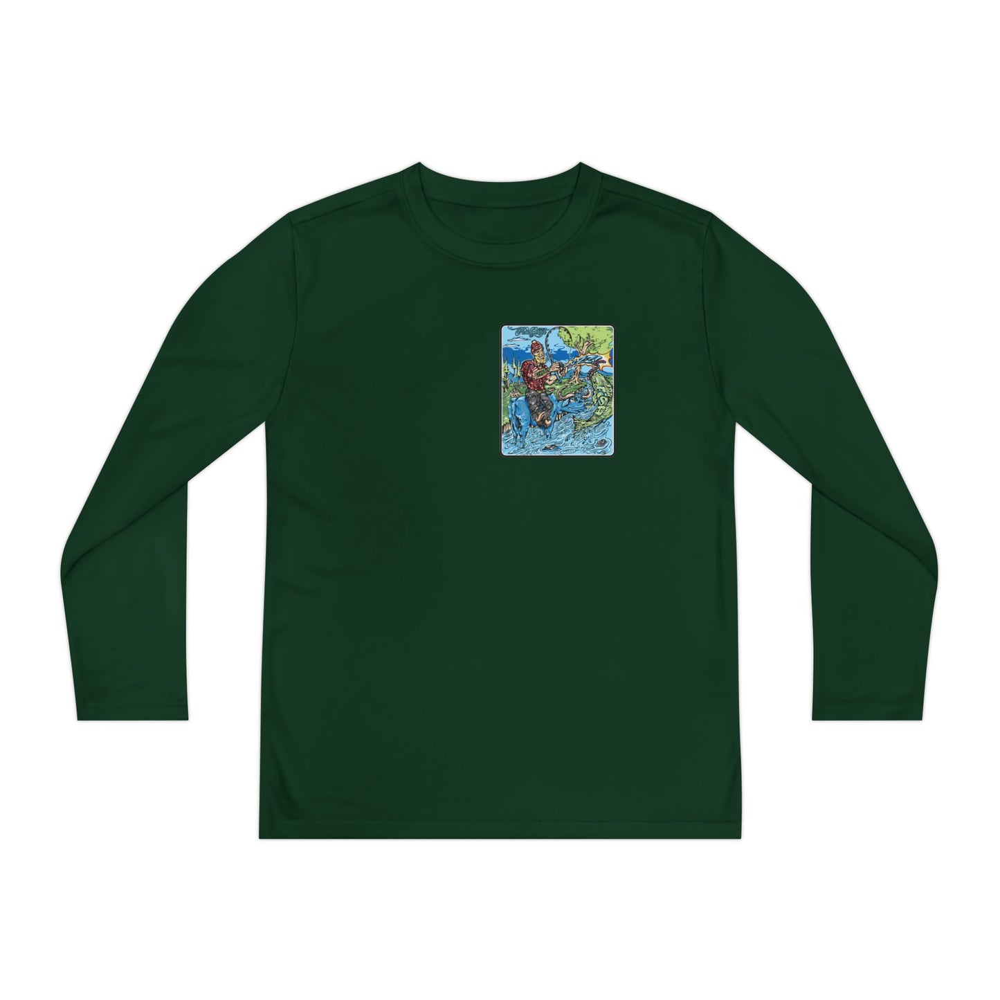 FISHGIANT KIDS' LONG SLEEVE SPORTS TEE | FISH GIANT AND THE OX | 10 COLORS | 4 SIZES | S-XL | 100% POLYESTER