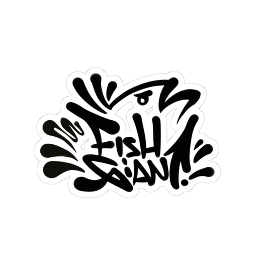 FISHGIANT | STICKERS | CATCHY BASS TAG | BLACK