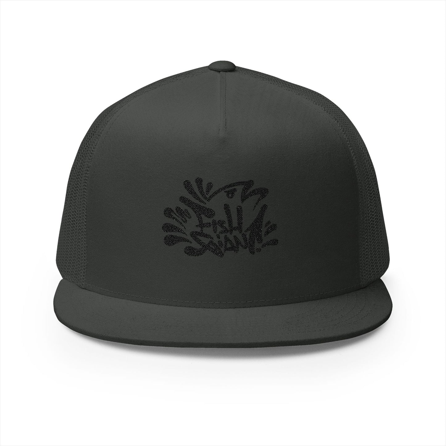 FISHGIANT FLAT BILL HAT| CATCHY BASS TAG | 5 PANEL TRUCKER HAT| EMBROIDERY | 8 COLORS | ONE SIZE FITS ALL