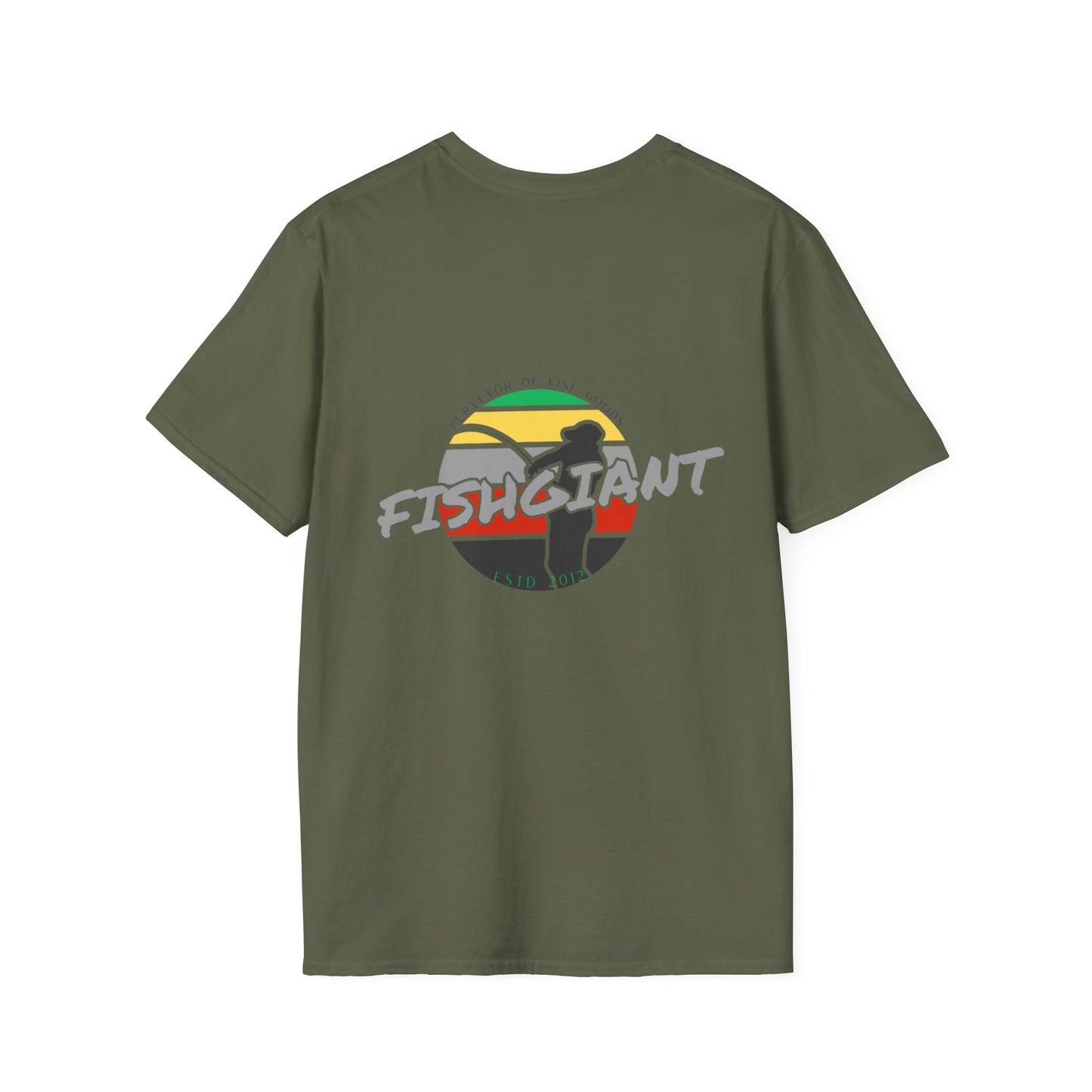 FISHGIANT SOFT TEE | RASTA FISH GIANT | 11 COLORS | SIZES XS - 5XL | GREAT GIFT IDEA FOR HIM OR HER