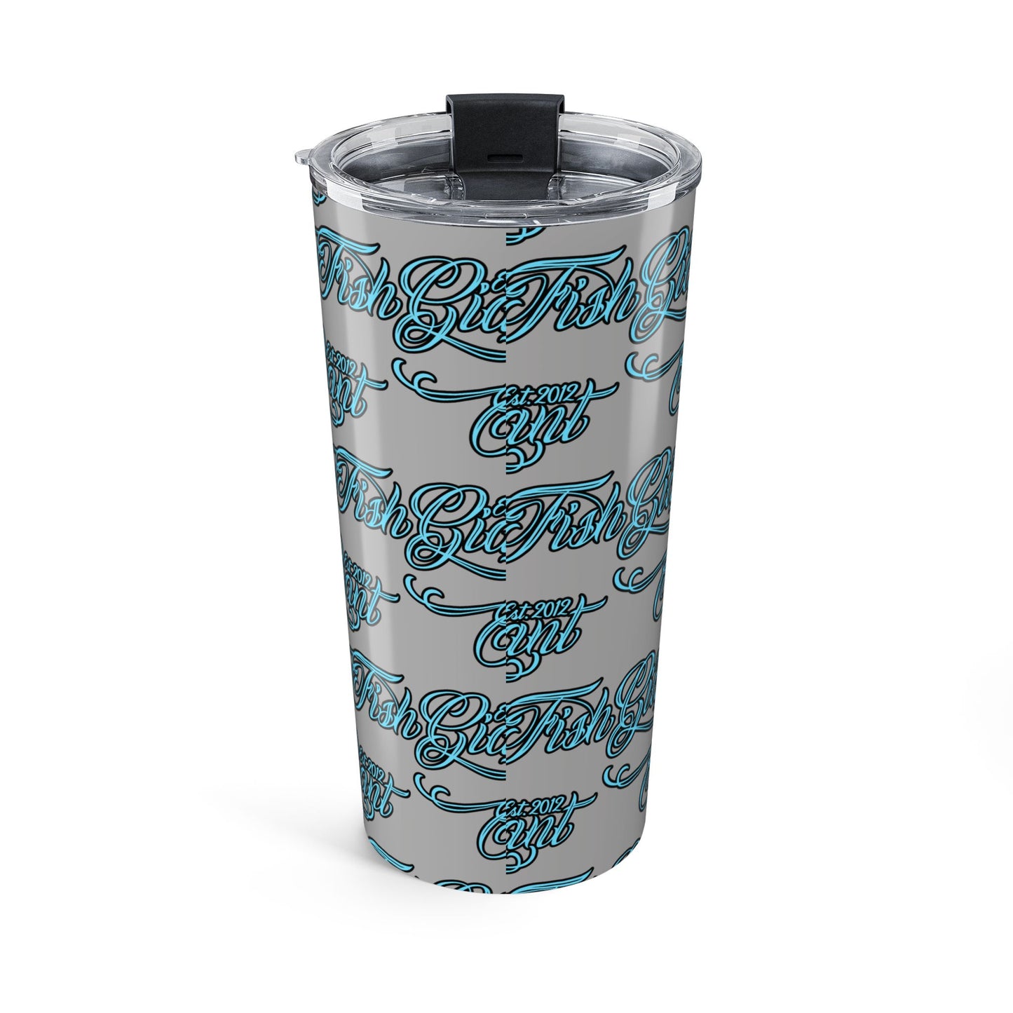 FISHGIANT 20 OZ TRAVELER TUMBLER | FISHGIANT SINCE 2012 | AQUA AND GREY