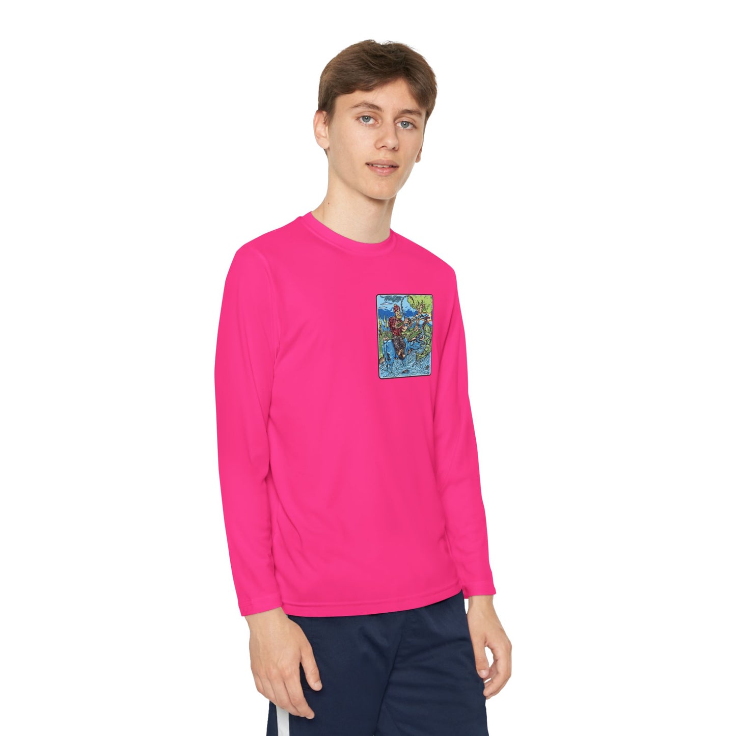 FISHGIANT KIDS' LONG SLEEVE SPORTS TEE | FISH GIANT AND THE OX | 10 COLORS | 4 SIZES | S-XL | 100% POLYESTER