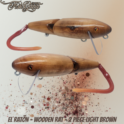 EL RATŌN - WOODEN RAT - 2 PIECE - LIGHT BROWN - GLOSS