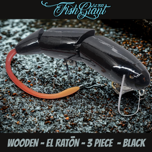 EL RATŌN WOODEN RAT | RATZILLA 12 INCH 3P | BLACK | GLOSS FINISH