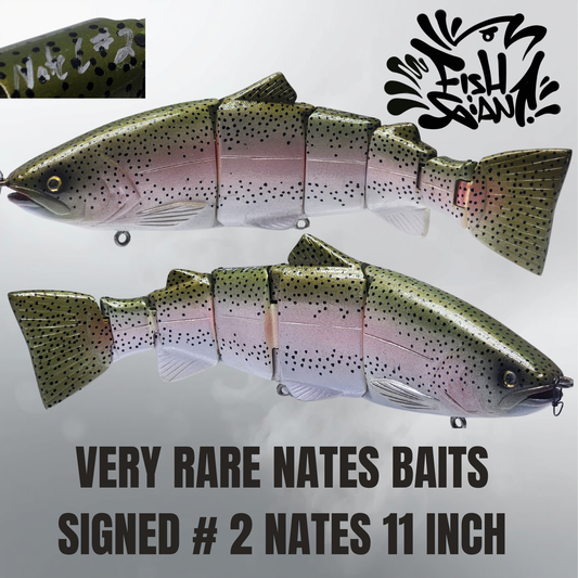VERY RARE 11 INCH NATES BAITS - HARD BAIT - SIGNED